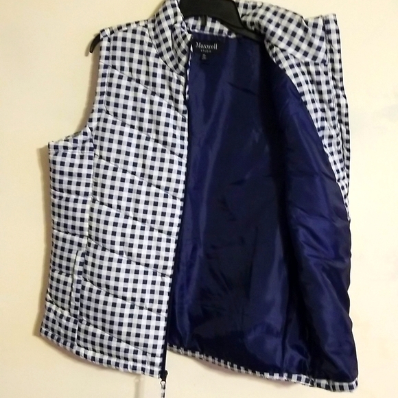 Maxwell Studio Gingham Puff Vest - Picture 3 of 3